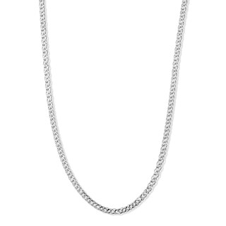 10K Hollow White Gold Rambo Chain - 20"