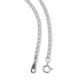 10K Hollow White Gold Rambo Chain - 20"