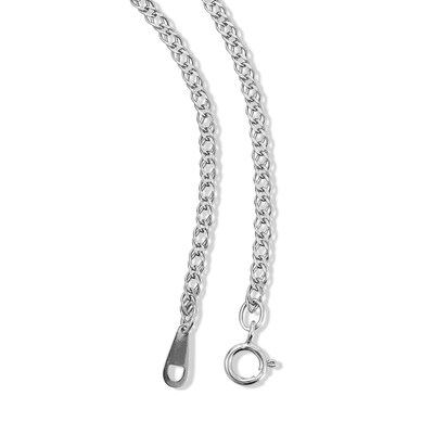 10K Hollow White Gold Rambo Chain - 20"