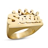 Thumbnail Image 0 of Crown Name Personalized Ring in Solid Sterling Silver with 14K Gold Plate (1 Line)
