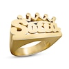 Thumbnail Image 1 of 14K Gold Plate Crown Name Personalized Ring (1 Line)