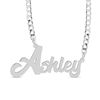 Thumbnail Image 1 of Sterling Silver Bold Script Name Chain Necklace - 18"