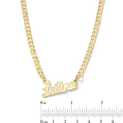 14K Gold Plated Bold Script Name Chain Necklace - 18"