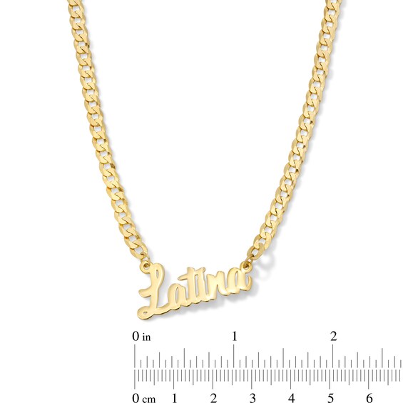 14K Gold Plated Bold Script Name Chain Necklace - 18"