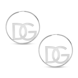 Personalized Initial Hoop Earrings in Semi-Solid Sterling Silver