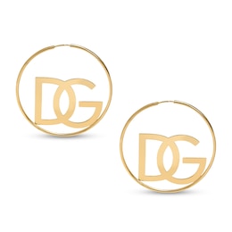 Personalized Initial Hoop Earrings in Semi-Solid Sterling Silver with 14K Gold Plate