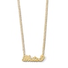 Thumbnail Image 1 of ​​​​​​​Script Name with Curb Chain Necklace in Solid Sterling Silver with 14K Gold Plate (1 Line) - 20"