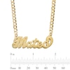 Thumbnail Image 2 of ​​​​​​​Script Name with Curb Chain Necklace in Solid Sterling Silver with 14K Gold Plate (1 Line) - 20"