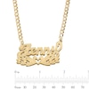 Thumbnail Image 2 of 14K Gold Plated Script Name with Heart Curb Chain Necklace - 18&quot;
