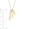 Thumbnail Image 2 of 14K Gold Plated Three Name Script Vertical Chain Necklace - 18"