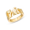 Thumbnail Image 1 of 14K Gold Plate Script Name Personalized Ring (1 Line)