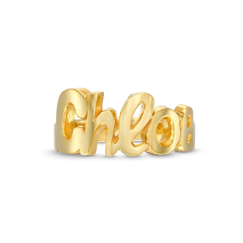 Main Image 3 of 14K Gold Plate Script Name Personalized Ring (1 Line)