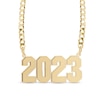 Thumbnail Image 1 of 14K Gold Plated Bold Number Chain Necklace - 18" + 2"