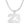 Sterling Silver Two Digit Cutout Curb Chain Necklace - 18" + 2"