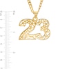 Thumbnail Image 1 of Two Digit Cutout Curb Chain Personalized Necklace in Solid Sterling Silver with 14K Gold Plate