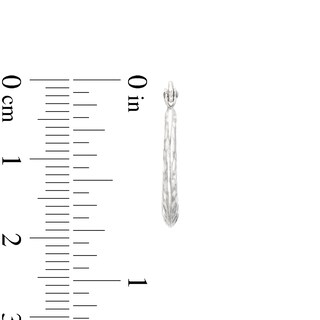 Hollow Sterling Silver Textured Hoop Earrings