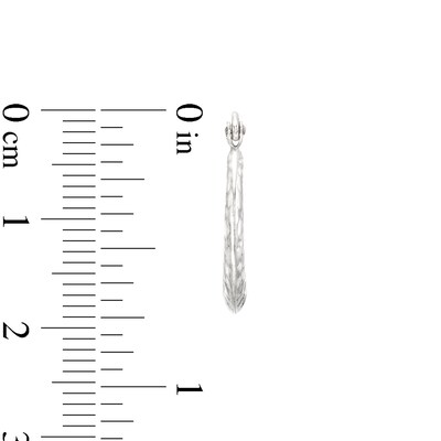 Hollow Sterling Silver Textured Hoop Earrings