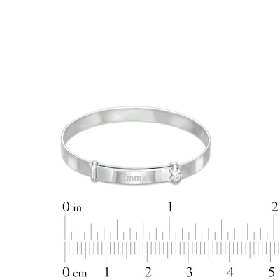 Child's Diamond-Accent Heart Personalized Bangle - 5"