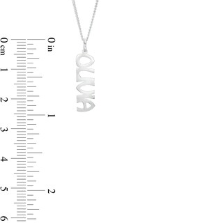 Sterling Silver Vertical Name Pendant - 18"