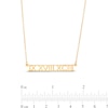 Thumbnail Image 1 of Roman Numerals Date Bar Rolo Necklace in Sterling Silver with 14K Gold Plate - 16 in.