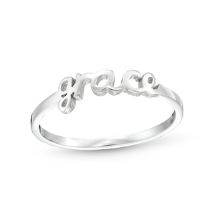 Sterling Silver Lowercase Script Ring