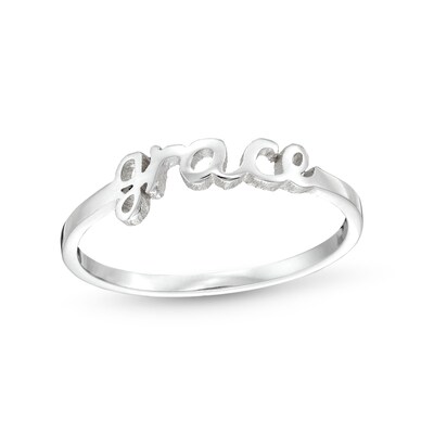 Sterling Silver Lowercase Script Ring