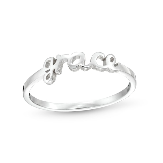 Sterling Silver Lowercase Script Ring