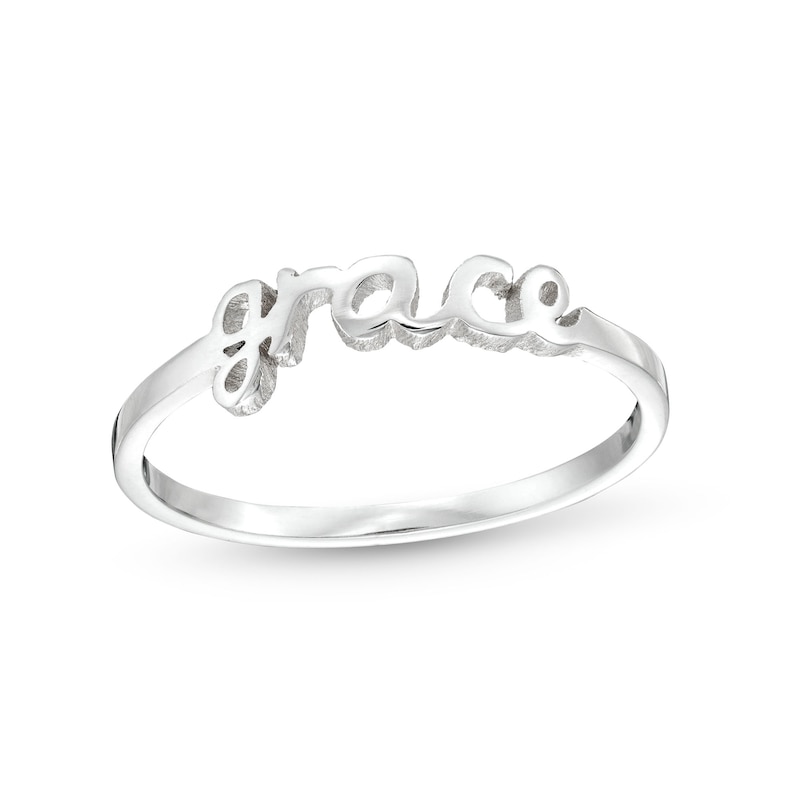 Sterling Silver Lowercase Script Ring