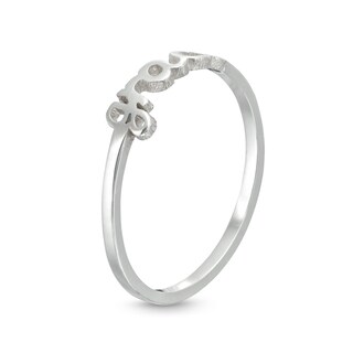 Sterling Silver Lowercase Script Ring