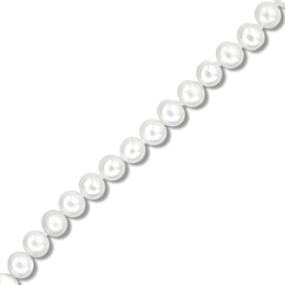 6mm Cultured Freshwater Pearl Bracelet with Sterling Silver Clasp - 8&quot;