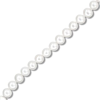 6mm Freshwater Cultured Pearl Bracelet with Sterling Silver Clasp - 8"