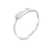 Thumbnail Image 1 of Script Engravable Bar Ring in Sterling Silver