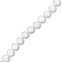 7mm Cultured Freshwater Pearl Bracelet with Sterling Silver Clasp - 9&quot;