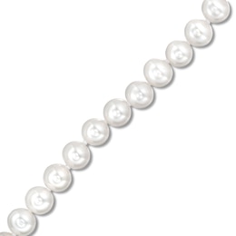 7mm Freshwater Cultured Pearl Bracelet with Sterling Silver Clasp - 9"