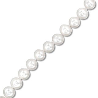 7mm Freshwater Cultured Pearl Bracelet with Sterling Silver Clasp - 9"