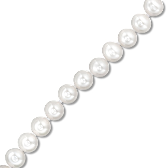 7mm Freshwater Cultured Pearl Bracelet with Sterling Silver Clasp - 9"