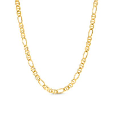 3.6mm Figarucci Chain Necklace in 10K Hollow Gold Bonded Sterling Silver - 20"