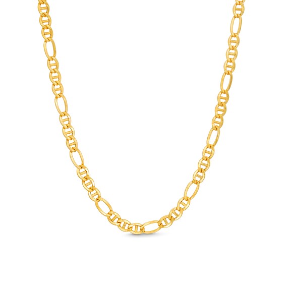 3.6mm Figarucci Chain Necklace in 10K Hollow Gold Bonded Sterling Silver - 20"