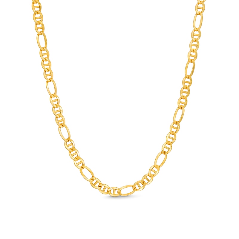 Main Image 1 of 3.6mm Figarucci Chain Necklace in 10K Hollow Gold Bonded Sterling Silver - 20"
