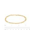 Thumbnail Image 2 of 4.4mm Figarucci Chain Bracelet in 10K Hollow Gold Bonded Sterling Silver - 8.5"
