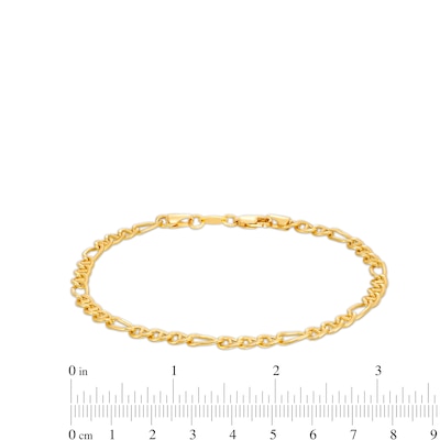 4.4mm Figarucci Chain Bracelet in 10K Hollow Gold Bonded Sterling Silver - 8.5"