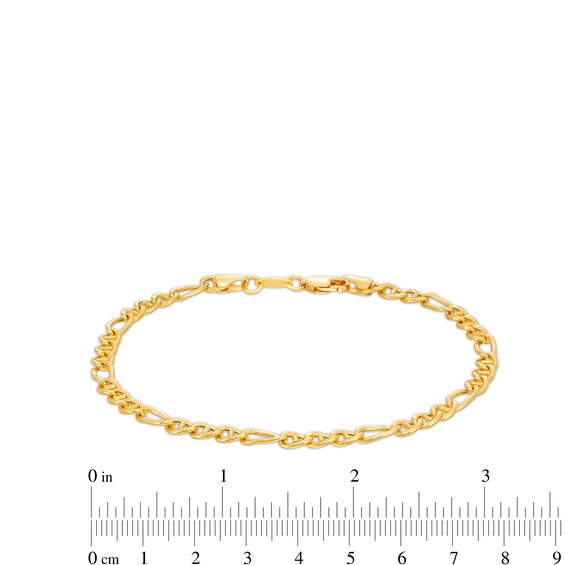 4.4mm Figarucci Chain Bracelet in 10K Hollow Gold Bonded Sterling Silver - 8.5"