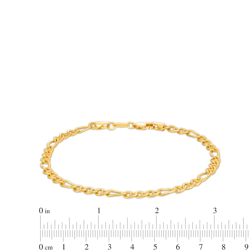 Main Image 2 of 4.4mm Figarucci Chain Bracelet in 10K Hollow Gold Bonded Sterling Silver - 8.5"