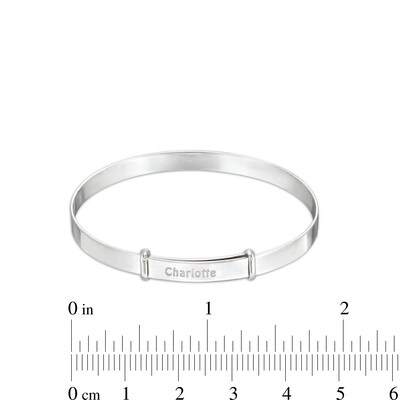 Child's Personalized Guardian Angel Bangle - 5"