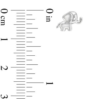 Child's Elephant Earrings in Sterling Silver