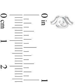 Child's Puppy Face Earrings in Sterling Silver