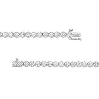 Sterling Silver 3/8 CT. T.W. Diamond Tennis Necklace - 14"