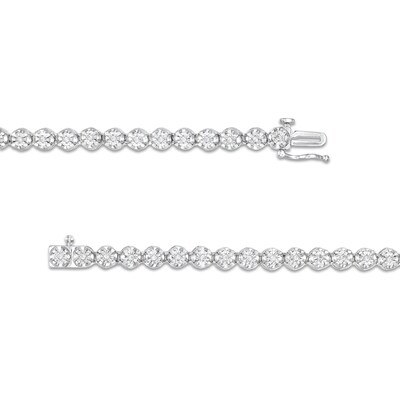 Sterling Silver 3/8 CT. T.W. Diamond Tennis Necklace - 14"