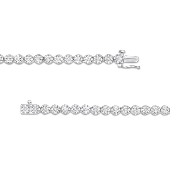 Sterling Silver 3/8 CT. T.W. Diamond Tennis Necklace - 14"
