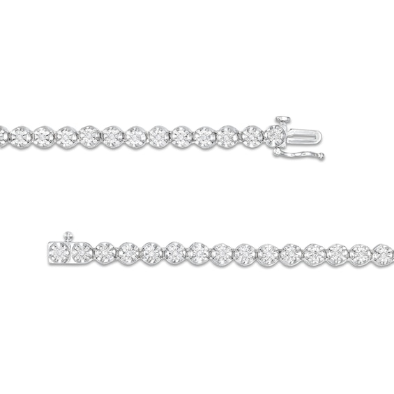 CT. T.W. Diamond Tennis Necklace in Solid Sterling Silver